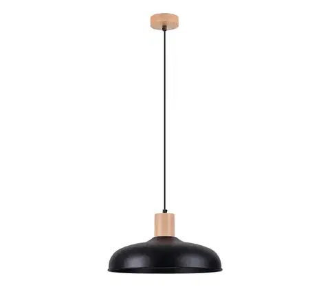 Svietidlá  SL.1324 - Luster na lanku INDY 1xE27/15W/230V pr. 38 cm čierna SL.1324
