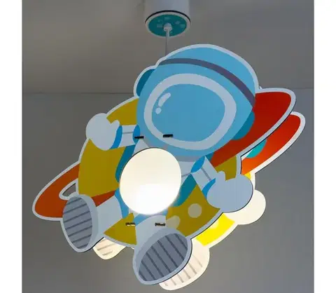 Svietidlá Dalber 41347 - Detský luster ASTRONAUT 1xE27/15W/230V 41347