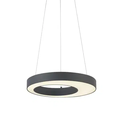 Závesné svietidlá Moderné závesné svietidlo čierne 50 cm vrátane LED 3-stupňové stmievateľné - Organici
