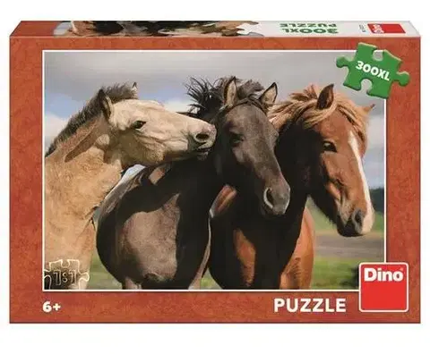 XL dieliky Dino Toys Puzzle Farebné kone 300 XL Dino