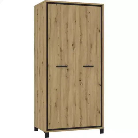 Spálňové šatníkové skrine Skriňa Trondheim 2D TDHS821 Dub Artisan