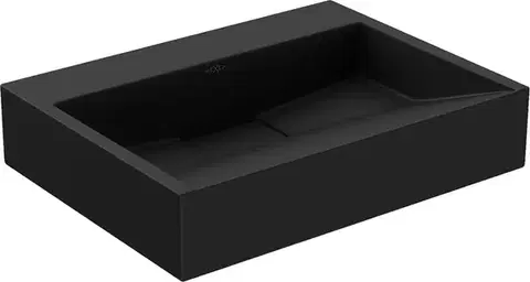 Umývadlá MEXEN - Ava umývadlo na dosku liaty mramor B/O 50 x 38, čierna 23015070