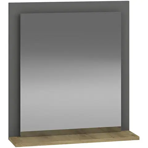 Kúpeľňový nábytok NABBI Baleta Z60 zrkadlo na stenu antracit / craft zlatý
