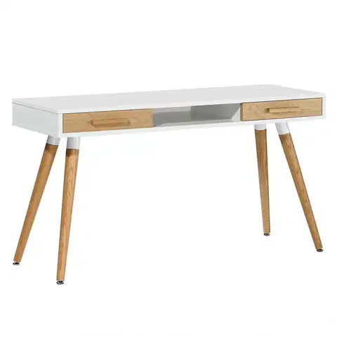 Toaletné stolíky Toaletný stolík 9612 120x45x75 prírodný/biela