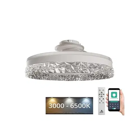 Svietidlá  LED Stmievateľný prisadený luster LED/86W/230V 3000-6500K biela + diaľkové ovládanie TA1306/W