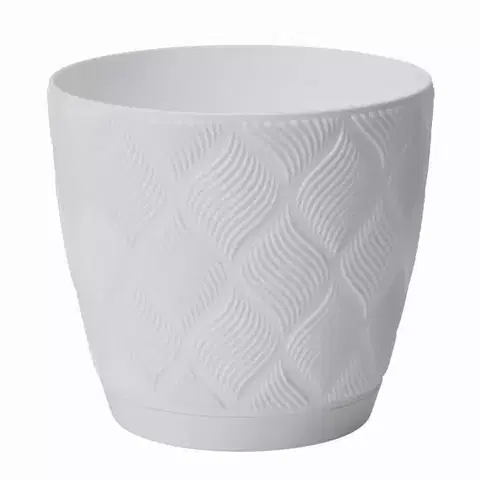 Záhrada Kvetináč Flow Petit 13 s podmiskou biely