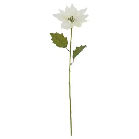 Vetvičky, girlandy, kvety Kinekus Ozdoba zapichovacia vianočná ruža 60 cm biela