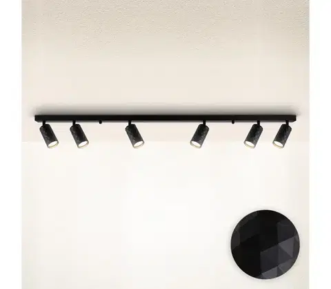 Svietidlá BRILAGI - Bodové svietidlo SELE DIAMANT 6xGU10/30W/230V čierne WO-DIA6-BLK