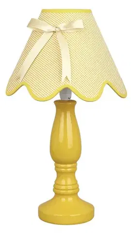 Stolové lampy Keramická nočná lampa na stolík žltá 60W E27 Lola