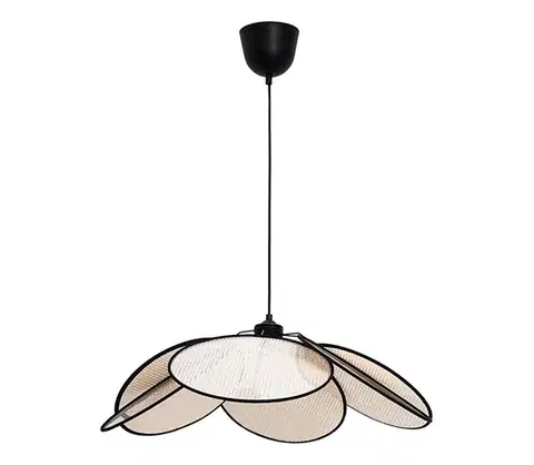 Svietidlá Viokef Lighting Luster na lanku MARGARET 1xE27/40W/230V čierna/béžová 4278800