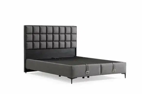 Postele Rám manželskej postele s čelom Abella 120 x 200 - Grey