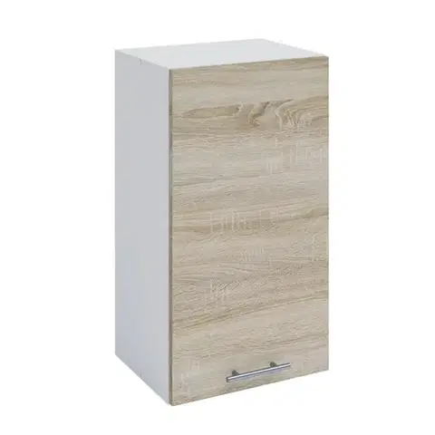 Kuchynské horné skrinky KONDELA Fabiana W-40 horná kuchynská skrinka dub sonoma / biela