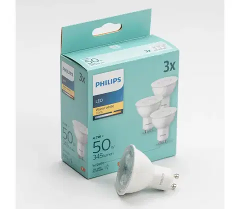 Žiarovky SADA 3x LED Žiarovka Philips GU10/4,7W/230V 2700K 8720169294998