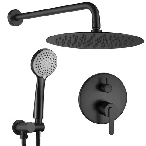 Sprchy a sprchové panely REA - Podomietková sprchová sada Ontario Black + BOX REA-P5501