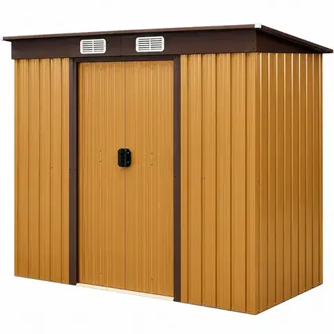 Úložné boxy Avenberg Záhradný domček na náradie 2,4  x 1,3 m SD-F1-0408, hnedý