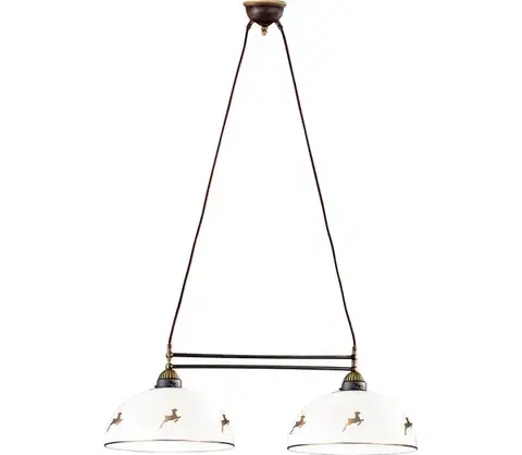 Svietidlá Kolarz 731.82.151 - Luster na lanku NONNA 2xE27/75W/230V jelení ružové zlato 731.82.151