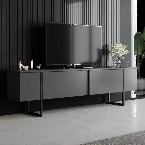 TV stolíky TV stolík Luxe - Anthracite, Black