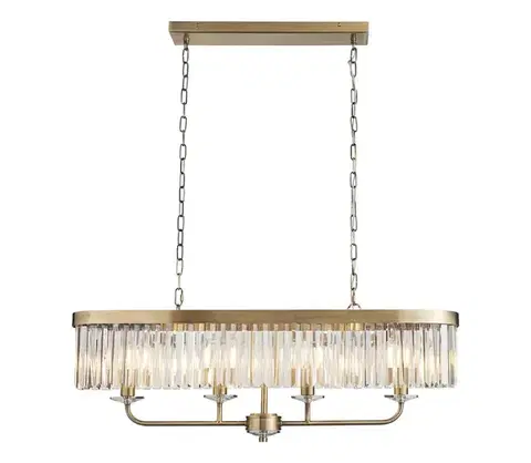 Svietidlá Endon 110539 - Luster na reťazi CHESTERFIELD 4xE14/6W/230V mosadz 110539