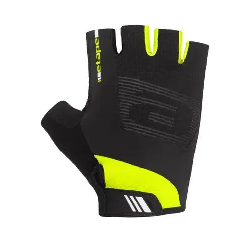Cyklistické rukavice Cyklo rukavice Etape Garda čierna/žltá fluo - XXL