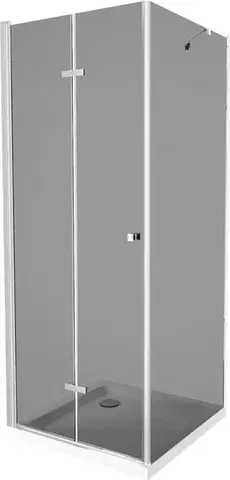 Vane MEXEN/S - Lima sprchovací kút 70x70, grafit, chróm + biela vanička so sifónom 856-070-070-01-40-4010