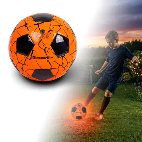 Futbalové lopty Svietiaca futbalová lopta inSPORTline Lumikick s LED svetlom, veľ. 5