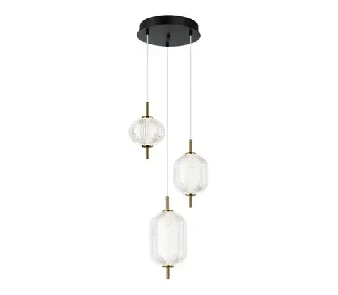Svietidlá Viokef Lighting LED luster na lanku PELLUCID LED/20W/230V bronzová/čierna 4297700