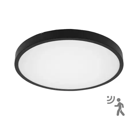 Svietidlá BRILAGI - LED kúpeľňové stropné svietidlo so senzorom ZENNA LED/12W/230V pr. 25 cm IP44 čierne BRW3090-12W/HF/CR