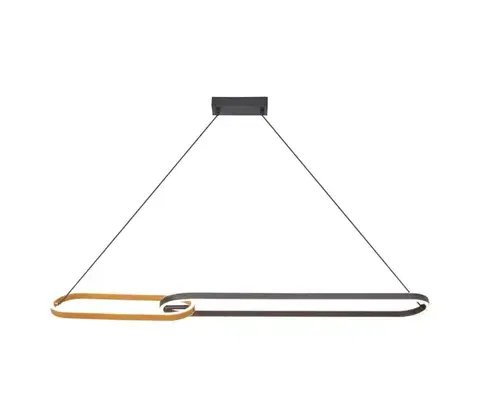 Svietidlá Zuma Line P241145502A - LED luster na lankách RAVON 2xLED/40W/230V čierna/zlatá P241145502A