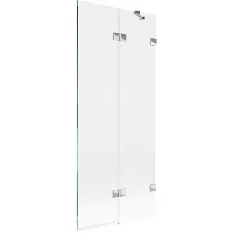 Sprchové dvere MEXEN/S - Lunar vaňová zástena 2-krídlová pravá 80 x 150, transparent, chróm 897-080-100-01-00-P