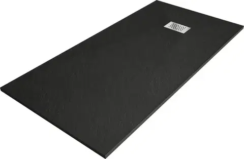 Vane MEXEN/S - Hugo sprchová vanička SMC 180x90, čierna, krytka nerez 42709018-X