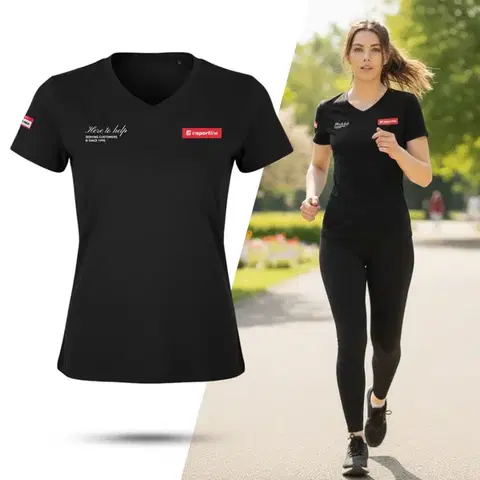 Dámske tričká Dámske tričko inSPORTline Signature čierna - XL