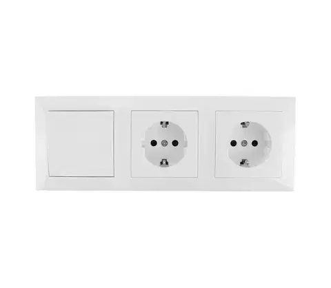 Predlžovacie káble  B.V.  - SADA 2x domových zásuviek so spínačom 2x16A/250V SCHUKO B20101LVG