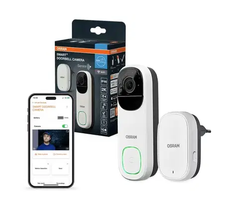 LED osvetlenie Osram - Inteligentný videozvonček s 2K senzorom SMART+ 230 V IP66 Wi-Fi 4058075850613