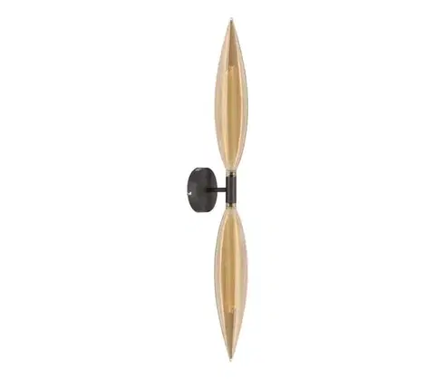 Svietidlá  Nástenná lampa NORDIC 2xG9/5W/230V čierna/dymová béžová 22-55194