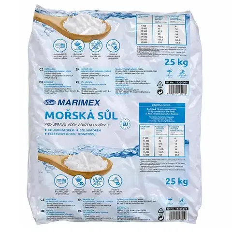Ostatné čističe bazénov Morská soľ 25 kg 11306004