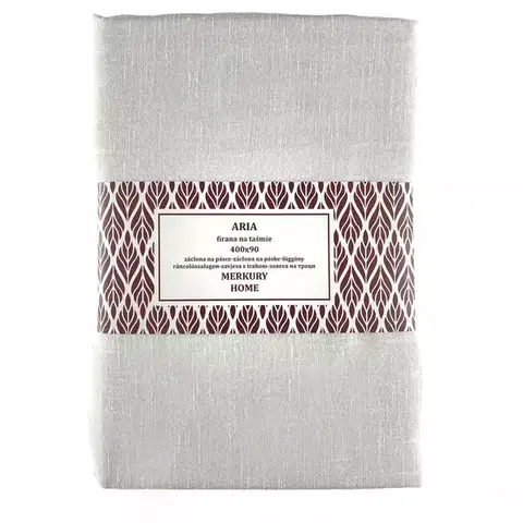 Záclony do obývačky Záclona na páske ARIA polyester ecru 400x90 Merkury Home