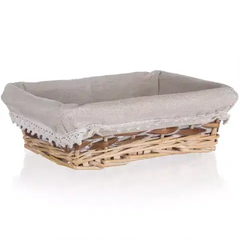 Bytové dekorácie Prútený košíček Duo 21x16x6,5 cm hnedý 63940541