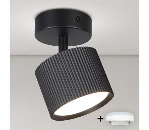 Svietidlá Brilagi - LED Bodové svietidlo STRIPY 1xGX53/15W/230V čierne WO-GX-05-BLK-OEM