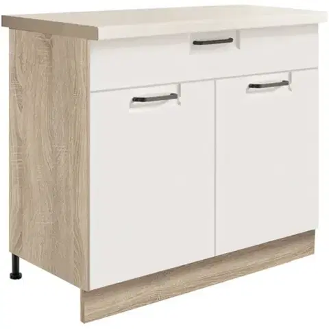Kuchynské skrinky stojace Skrinka do kuchyne Favorit 7d Sonoma/White