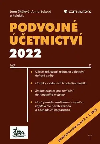 Dane, účtovníctvo Podvojné účetnictví 2022 - Jana Skálová,Anna Suková,Kolektív autorov