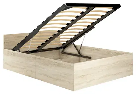 Manželské postele Manželská posteľ 120x200 TEREZKA, dub Sonoma