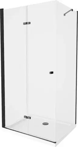Vane MEXEN/S - Lima sprchovací kút 90x80, transparent, čierna + biela vanička so sifónom 856-090-080-70-00-4010B