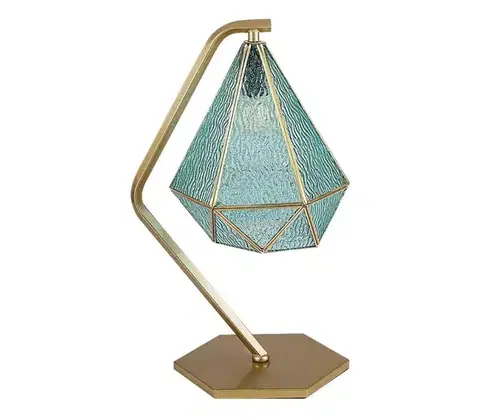 Lampy Rabalux 74200 - Stolná lampa NORAH 1xE14/40W/230V zlatá/modrá 74200