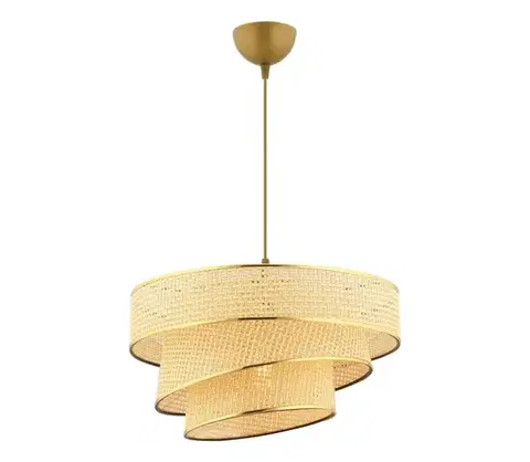 Svietidlá  Závesný luster na lanku COUPER 1xE27/60W/230V béžová/zlatá 390FLH2422