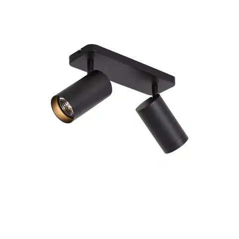Bodove svetla Moderné stropné svietidlo čierne 2-svetlové GU10 70mm - Jeana Luxe