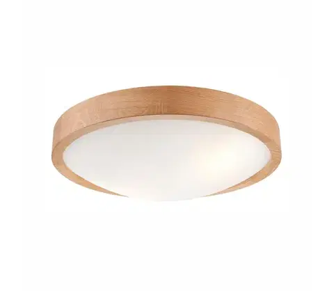 Svietidlá  Stropné svietidlo OAK SLIM 2xE27/60W/230V dub, pr. 37 cm LD-PD-8.2 dab