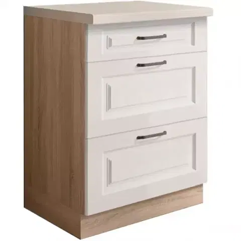 Kuchynské skrinky stojace Kuchynská skrinka Smart 10D Sonoma/biely Mat