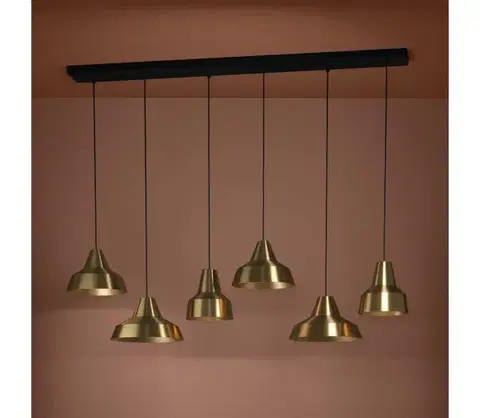 Svietidlá Eglo 390017 - Luster na lanku SAVARNA 6xE27/40W/230V zlatá 390017