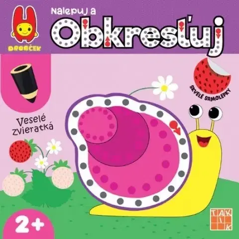 Nalepovačky, vystrihovačky, skladačky Veselé zvieratká - nalepuj a obkresľuj - Kolektív autorov