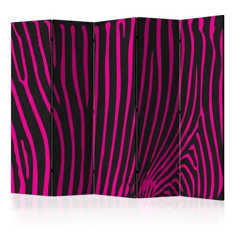 Paravány Paraván Zebra pattern (violet) Dekorhome